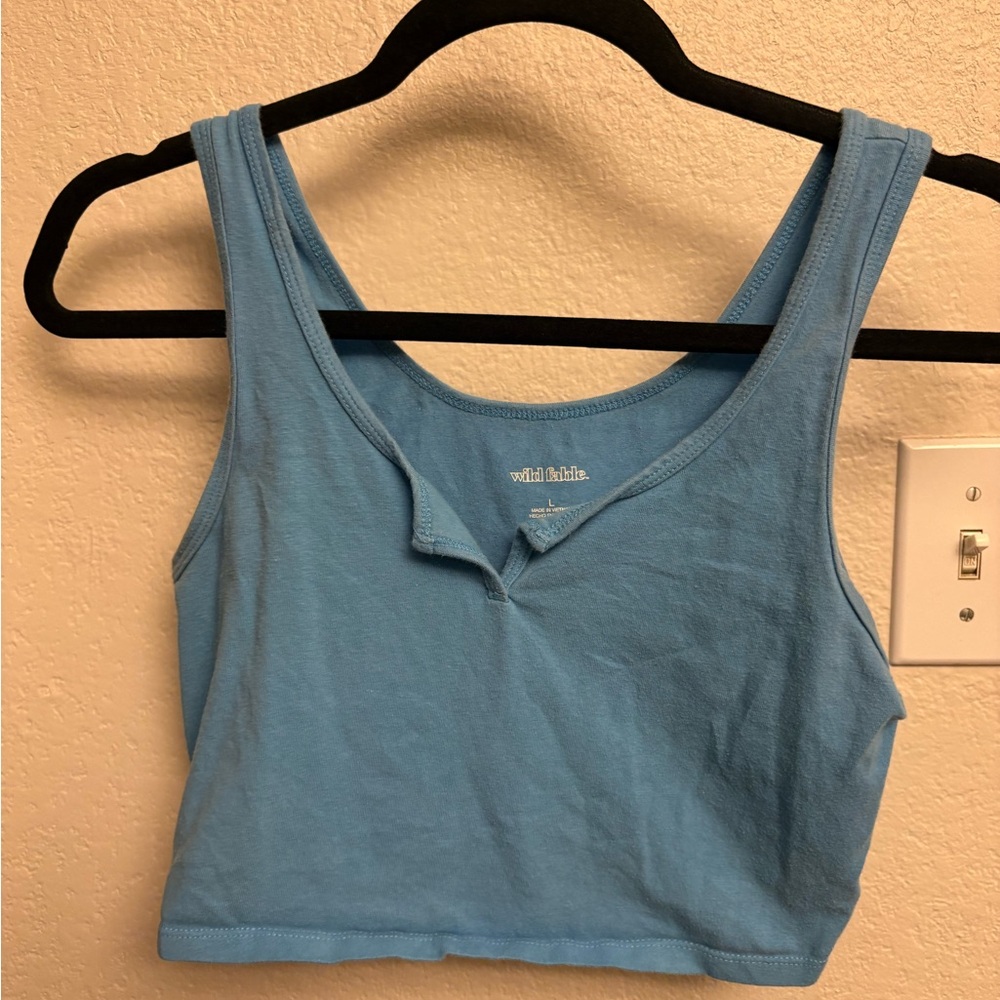 Wild Fable Sky Blue Crop Top